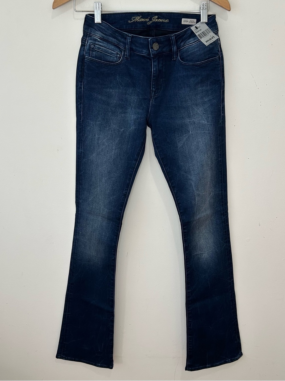 Mavi Jeans Leigh Women’s 27/33 Blue Mid Rise Slim Boot Cut New